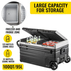 BENTISM 100Qt Portable Car Freezer Refrigerator 95L 12/24V - TWW95