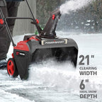 PowerSmart 40V Cordless Snow Blower 21in Cleaning Width / 6in Cleaning Depth - LED Light