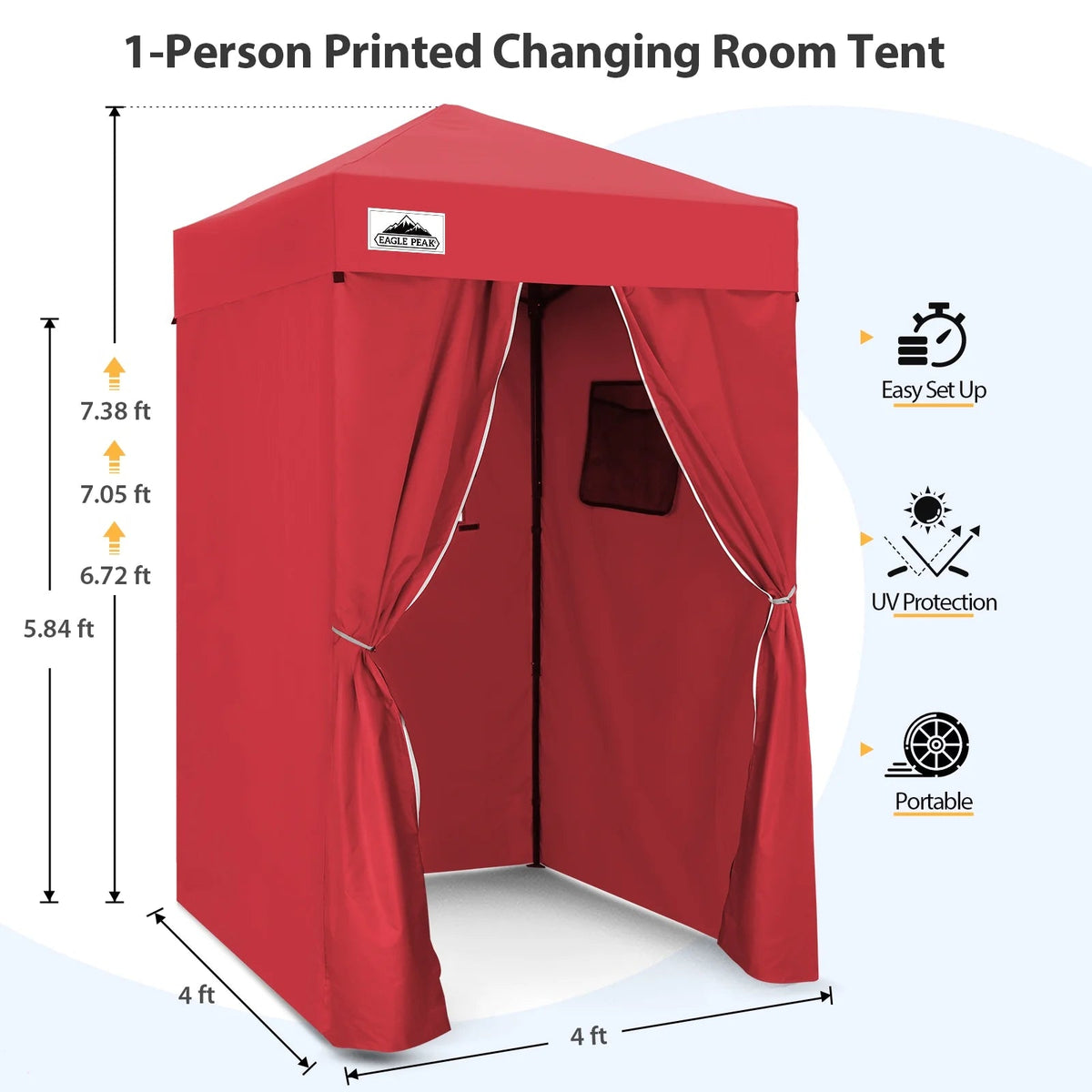 EAGLE PEAK Ultra Compact 4 ft x 4 ft Pop-Up Changing Room Canopy - Flex