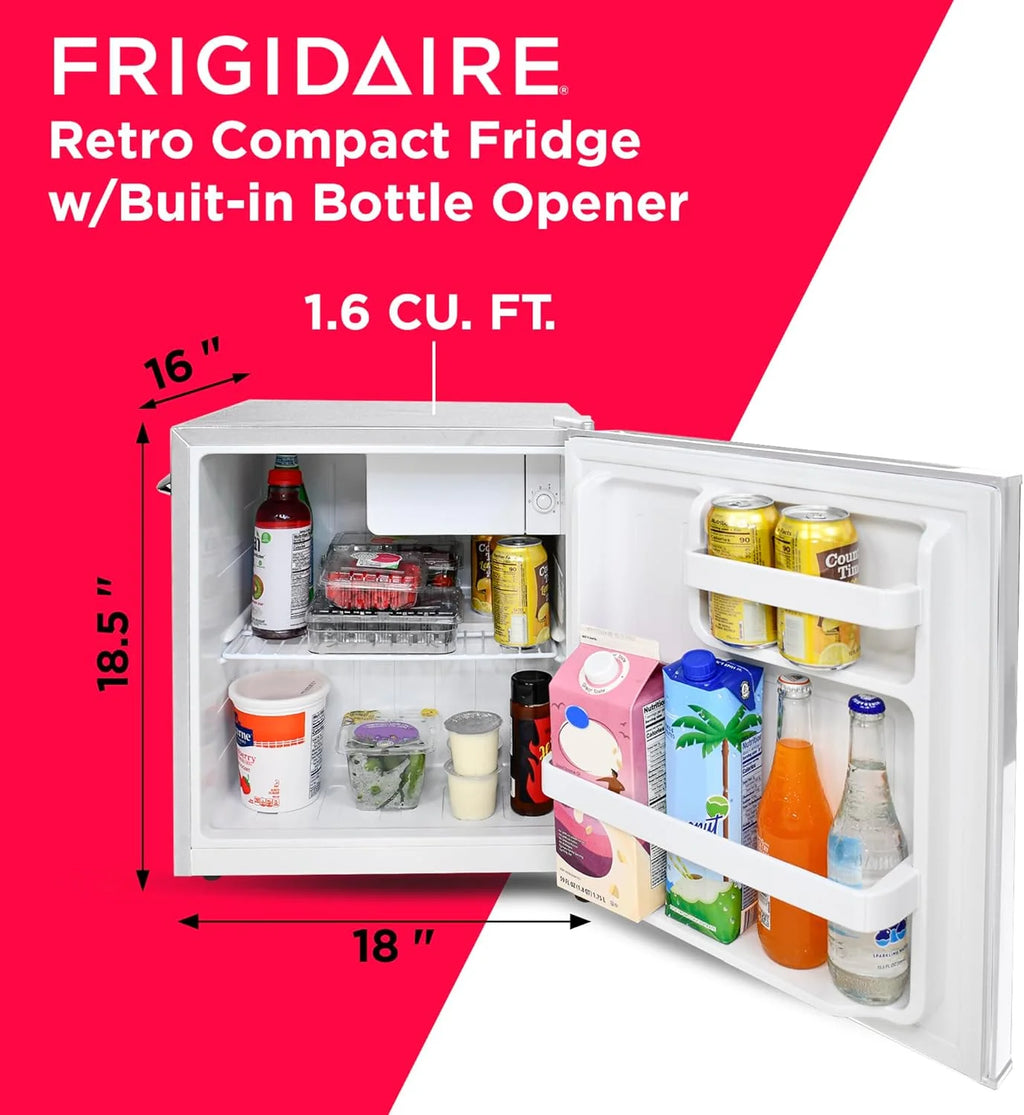 Frigidaire Retro Compact Refrigerator 1.6 cu ft 16 in D x 18 in W x 18.5 in H Moonlight - EFR176