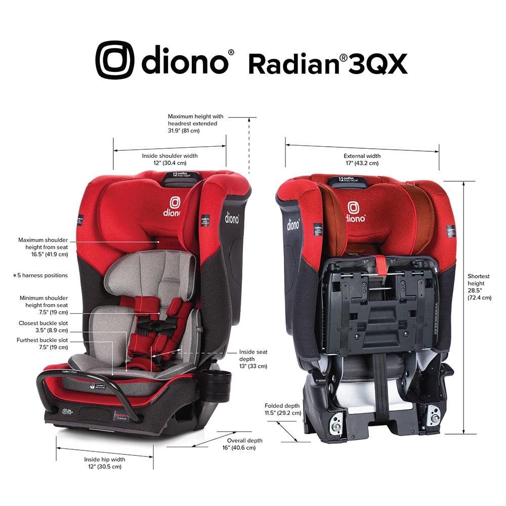 Diono Radian 3QX All-In-One Convertible Car Seat, Red - 50323