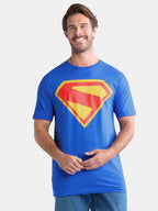 Superman Men's and Big Men's Graphic Tee with Short Sleeves, Sizes S-3XL