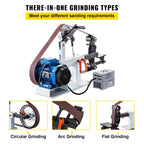 KFFKFF Metalworking Belt Sander Grinder, 1500W 2HP, 2 x 82 in, 3-in-1