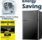 Euhomy 3.2 Cu.Ft Mini Refrigerator With Freezer