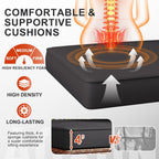 Aoxun 7-Piece Outdoor Wicker Patio Conversation Set With Thick Cushions