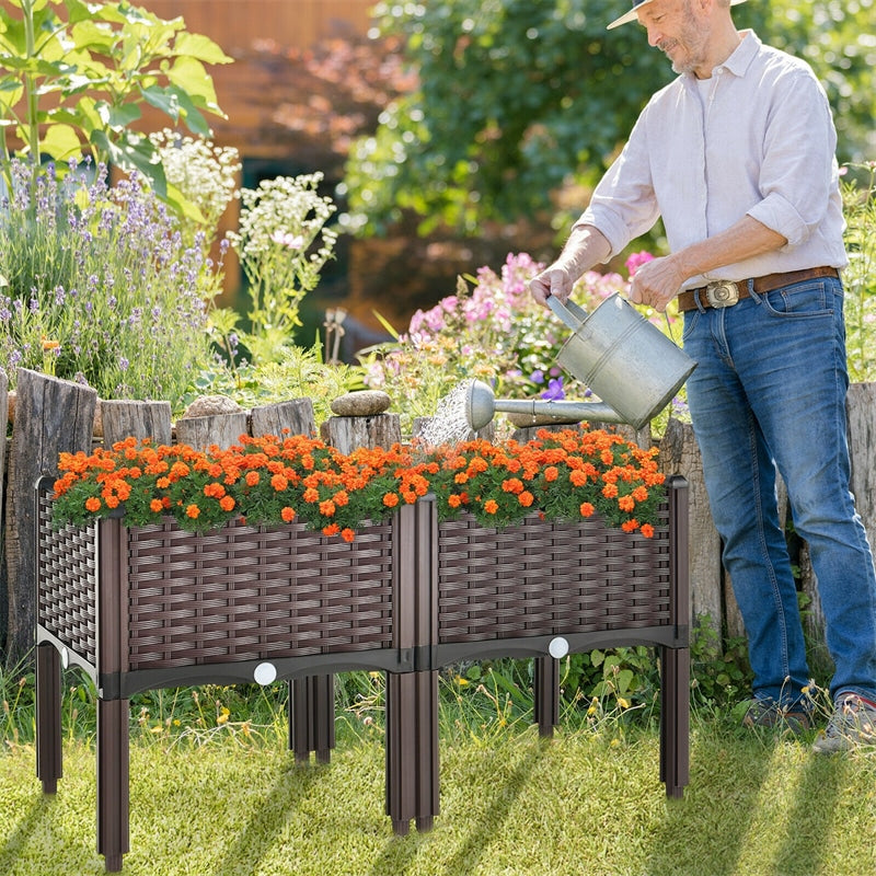 Elevated Planter Boxes - 2 Planter Boxes With 8 Legs