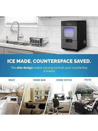 Newair Countertop Nugget Ice Maker With Self-Cleaning Function And Refillable Water Tank