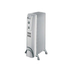 Delonghi Oil-Filled Radiator Heater, Light Gray, 1500 W, 7 Fin - TRH0715