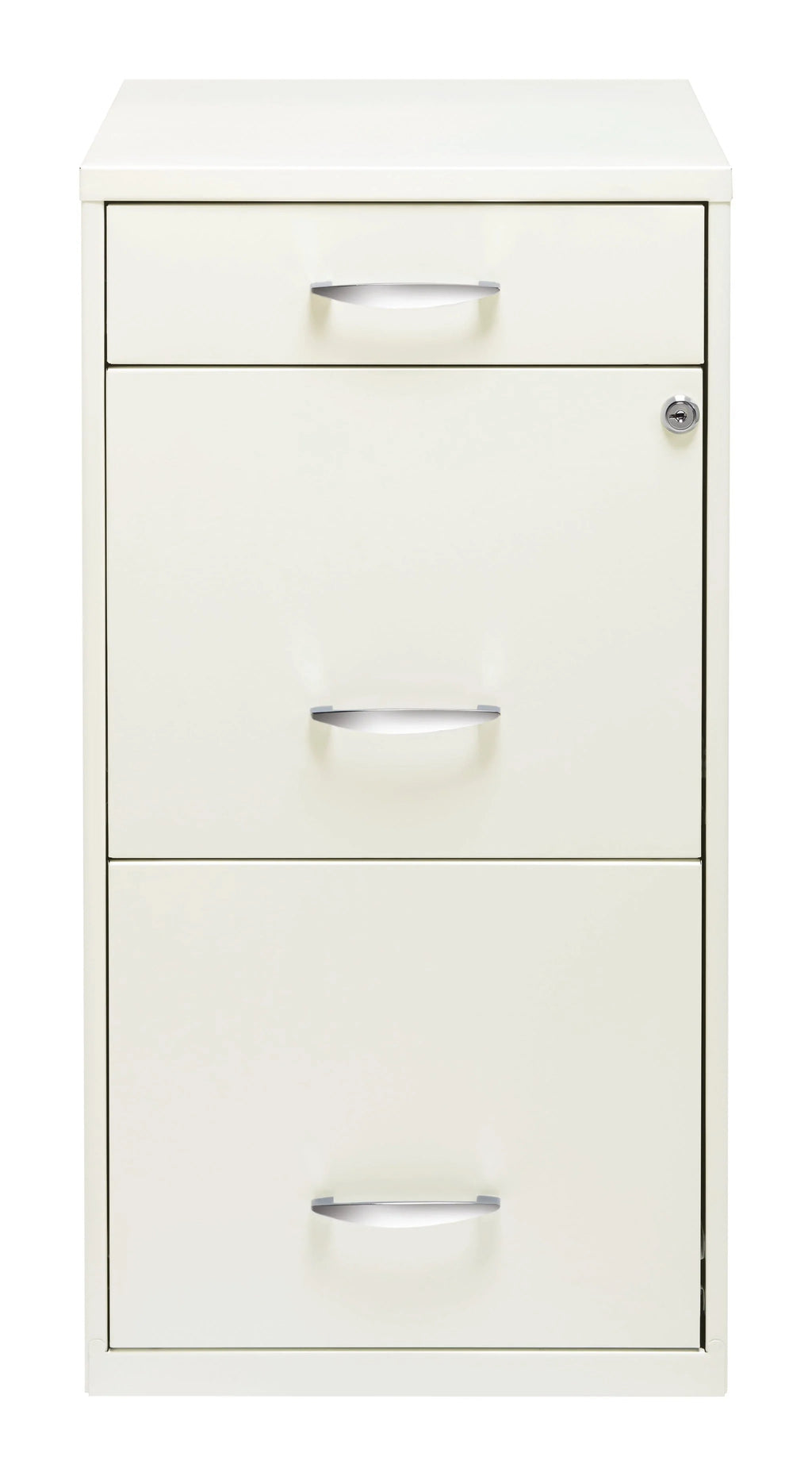 Space Solutions 3 Drawer Letter Width Vertical File Cabinet With Pencil Drawer, White