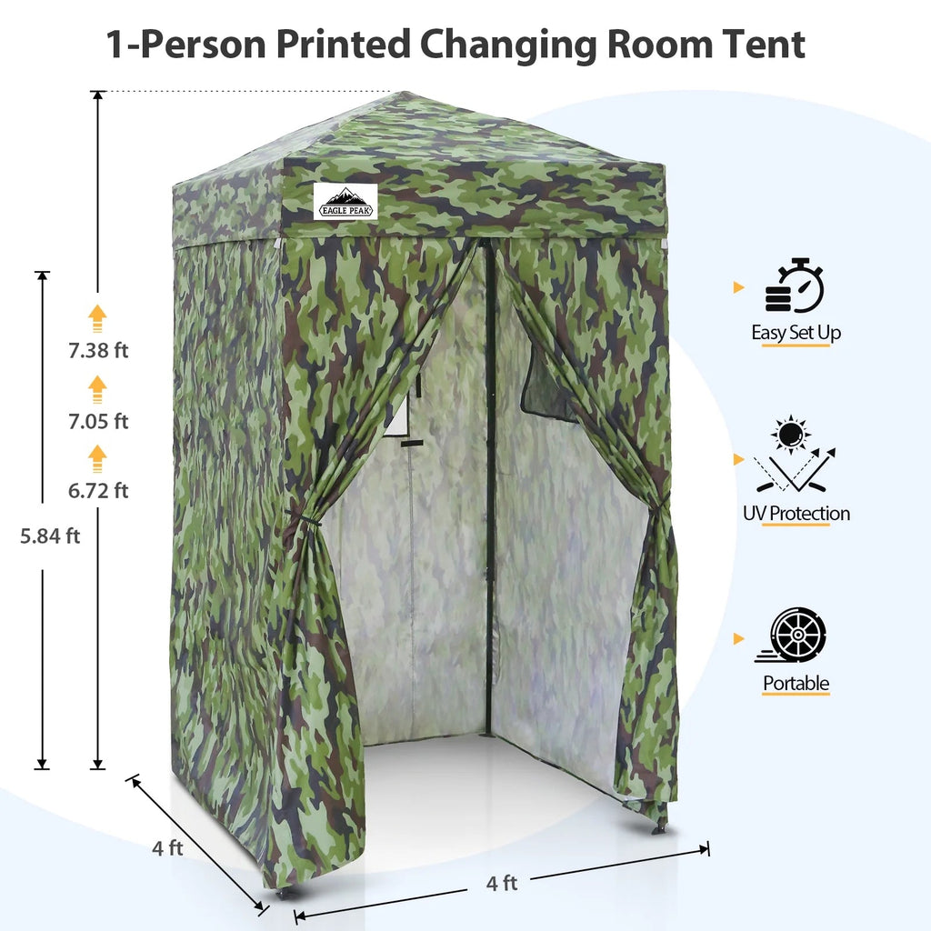 EAGLE PEAK Ultra Compact 4 ft x 4 ft Pop-Up Changing Room Canopy - Flex