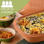 Romertopf Clay Roaster, 5.2 Quarts (5 Liters), Up To 6 People, 15.5 x 10.7 x 7.7 Inches - Modern Look