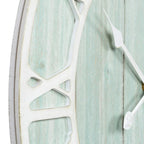 Green Blue Quartz Coastal Wall Clock, 23.5 Inch - Seafoam Green-Blue