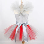 Girls Clown Tutu Dress Costume with Balloons and Gloves, Toddler Kids Clown Costume Outfits Halloween Party