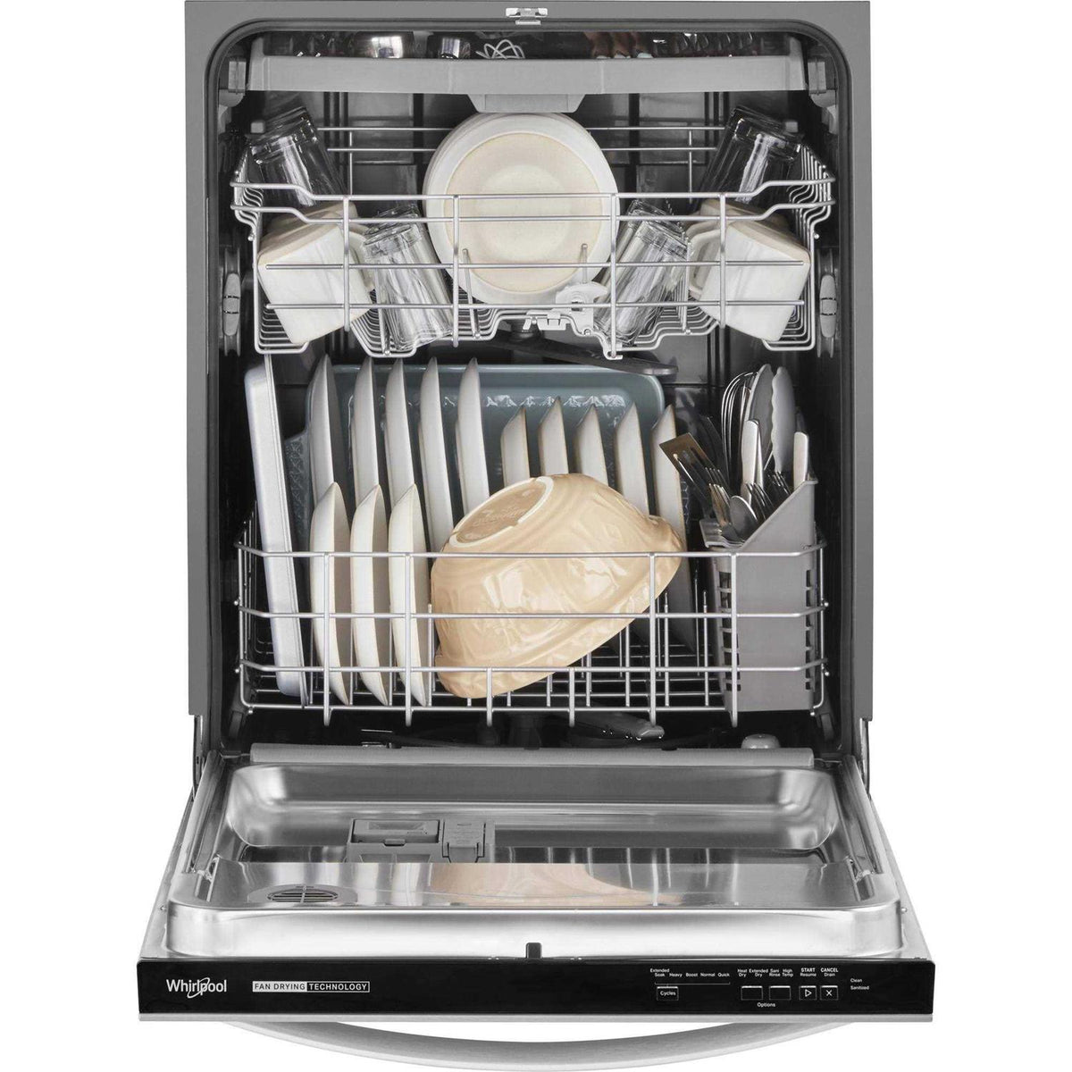 Whirlpool Quiet Dishwasher With 3rd Rack, 51 dBA, Fingerprint-Resistant Finish