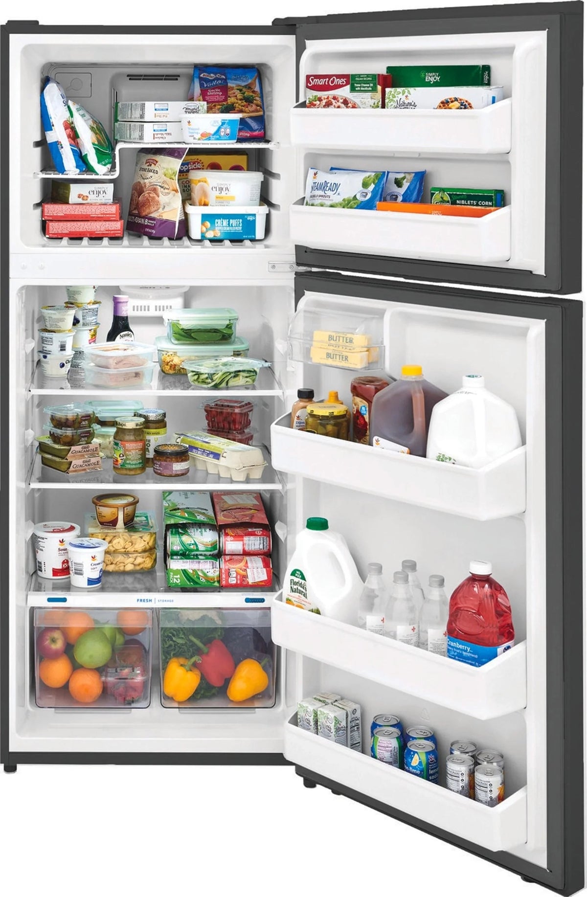 Frigidaire Top-Freezer Refrigerator, 17.6 Cu. Ft., Brushed Steel