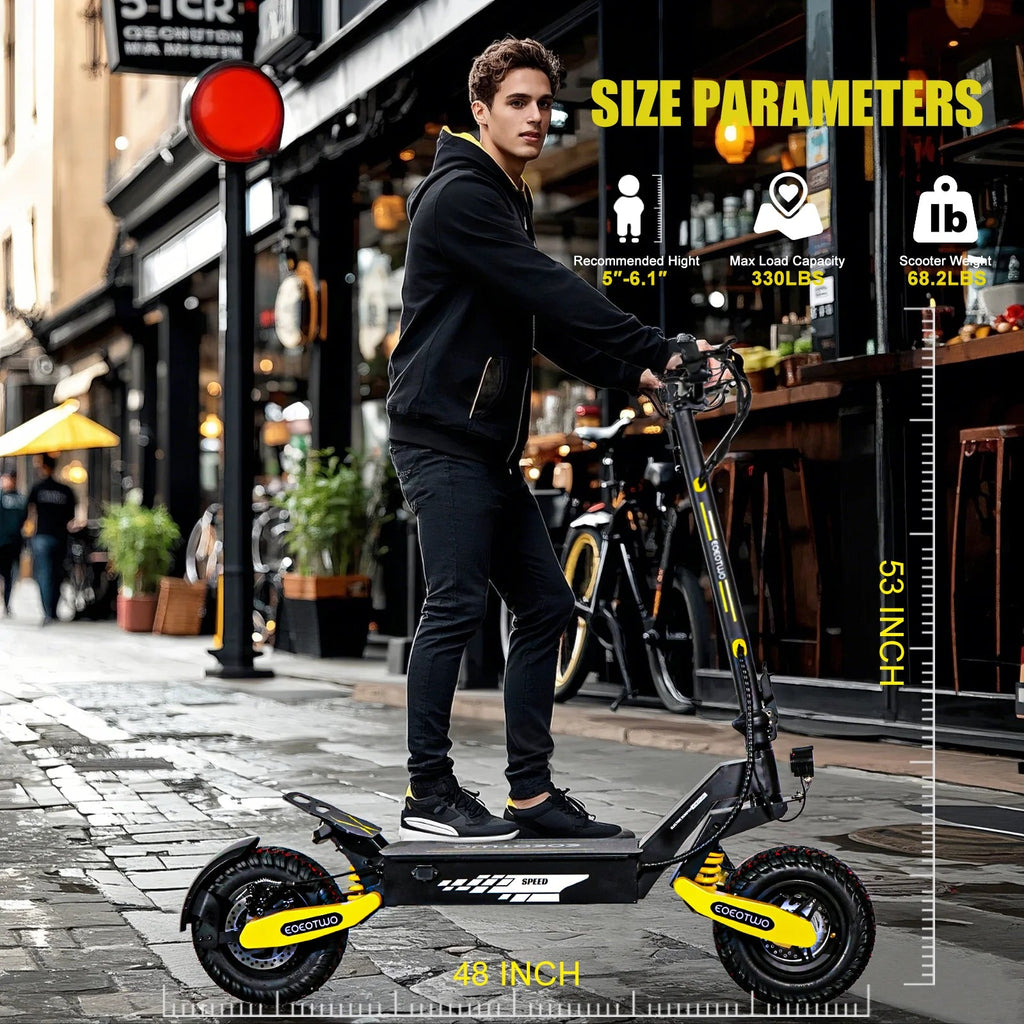 Off Road Electric Scooter For Adults, 1200W, 11 in Tires, 330 lb Load - GT06