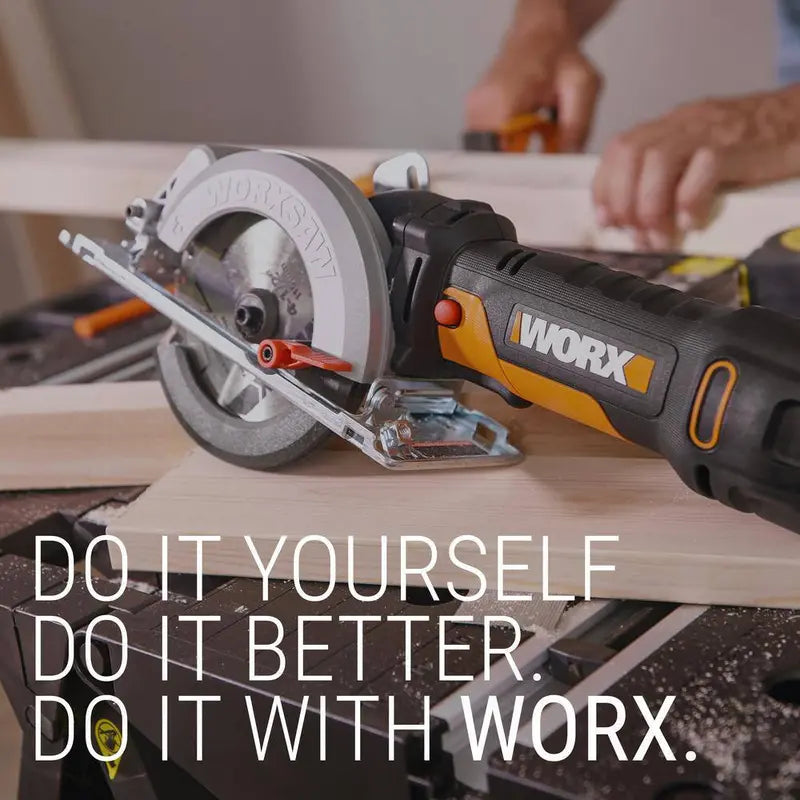 Worx WorxSaw 4.5 Amp Compact Circular Saw, 4-1/2 Inch Blade - WX439L