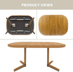 Chromcraft Extendable Dining Table For 4 To 6 Persons With 18 Inch Extension Leaf - Chestnut