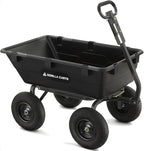 Gorilla Carts Utility Dump Wagon 6 Cubic Feet 1200 lb Capacity Black - GOR6PS