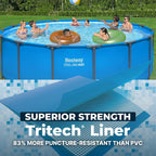 Bestway Steel Pro MAX Round Above Ground Pool, 15 ft x 48 in, Blue - Steel Pro MAX