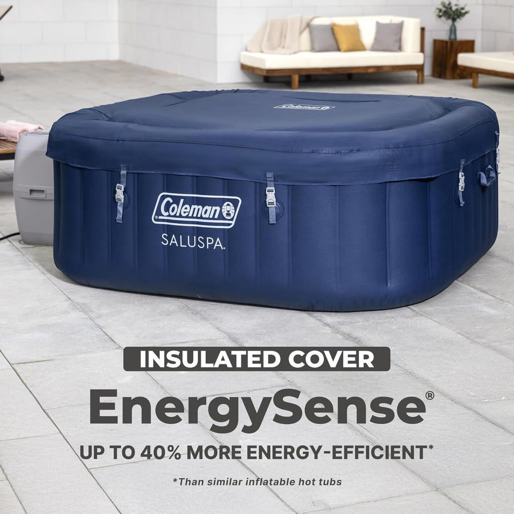 Coleman SaluSpa Atlantis AirJet Inflatable Hot Tub, 4 to 6 Person, 140 Air Jets, 71 x 28 in
