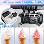 Commercial Soft Serve Ice Cream Machine, 2200W, 3 Flavor, 5.3-7.4 Gal/Hr - ICE_CREAM_MAKER