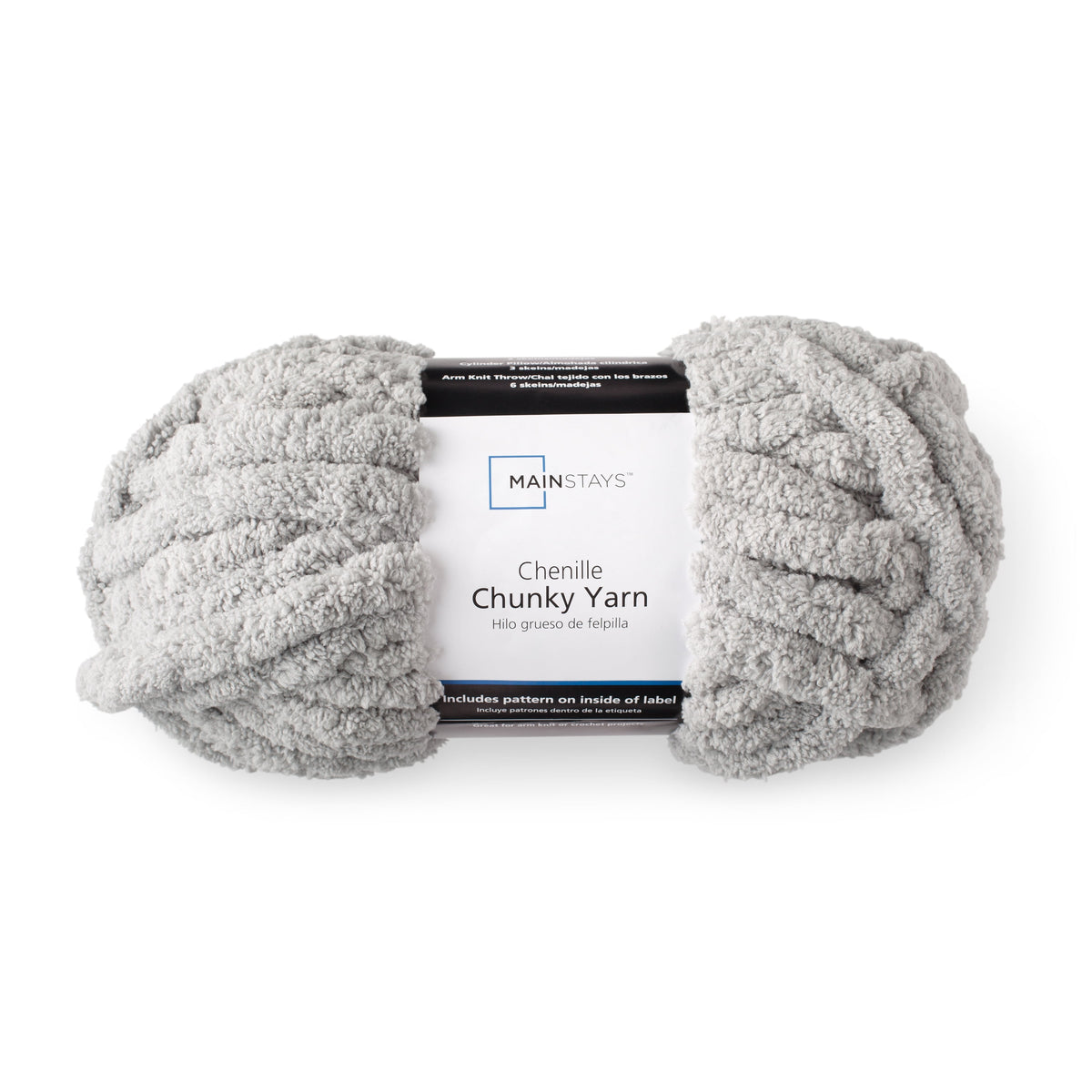 Mainstays Chunky Chenille Yarn, 31.7 yd, 100% Polyester, Super Bulky