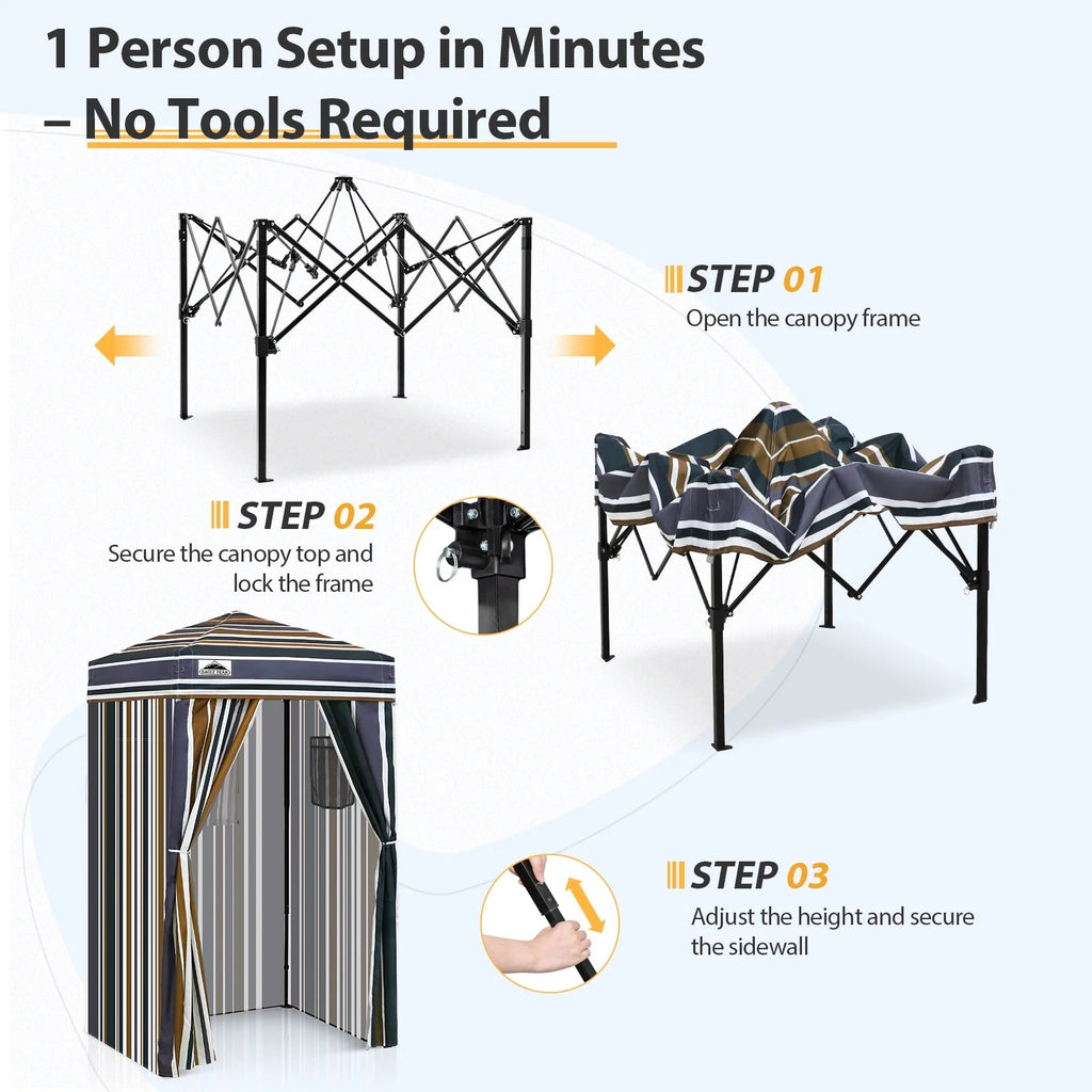 EAGLE PEAK Ultra Compact 4 ft x 4 ft Pop-Up Changing Room Canopy - Flex
