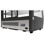 KoolMore 35 inch NSF Commercial Countertop Refrigerator Display Case, 5.6 Cu. Ft., Black And Stainless Steel - CDC-5C-BK