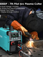 50A Plasma Cutter, Dual Voltage 110/220V, Digital Display - BTC500DP 7th Gen