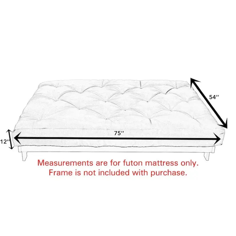 TruPedic Full-Size Granite Grey 12-Inch Futon Mattress - Memory Foam Hybrid