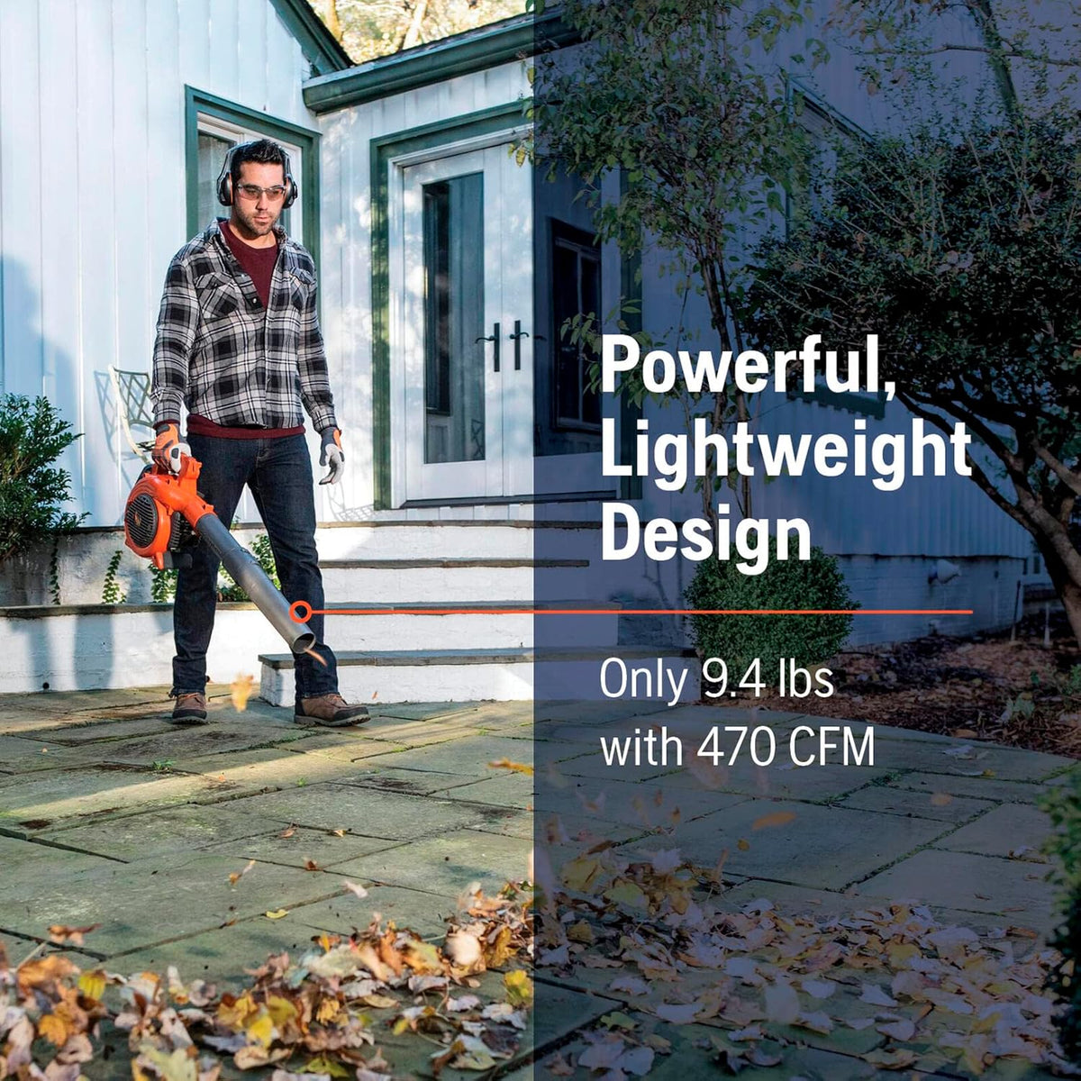 Husqvarna Gas Handheld Leaf Blower 28-cc 1.1-HP 2-Cycle 470-CFM 170-MPH 12.5-N - 125B