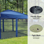 Aoodor Pop Up Canopy 12'x12' With Removable Mesh Sidewalls - Black