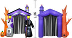 KOOY Halloween Inflatable Haunted House Archway, 9ft, Purple/Black - 3637