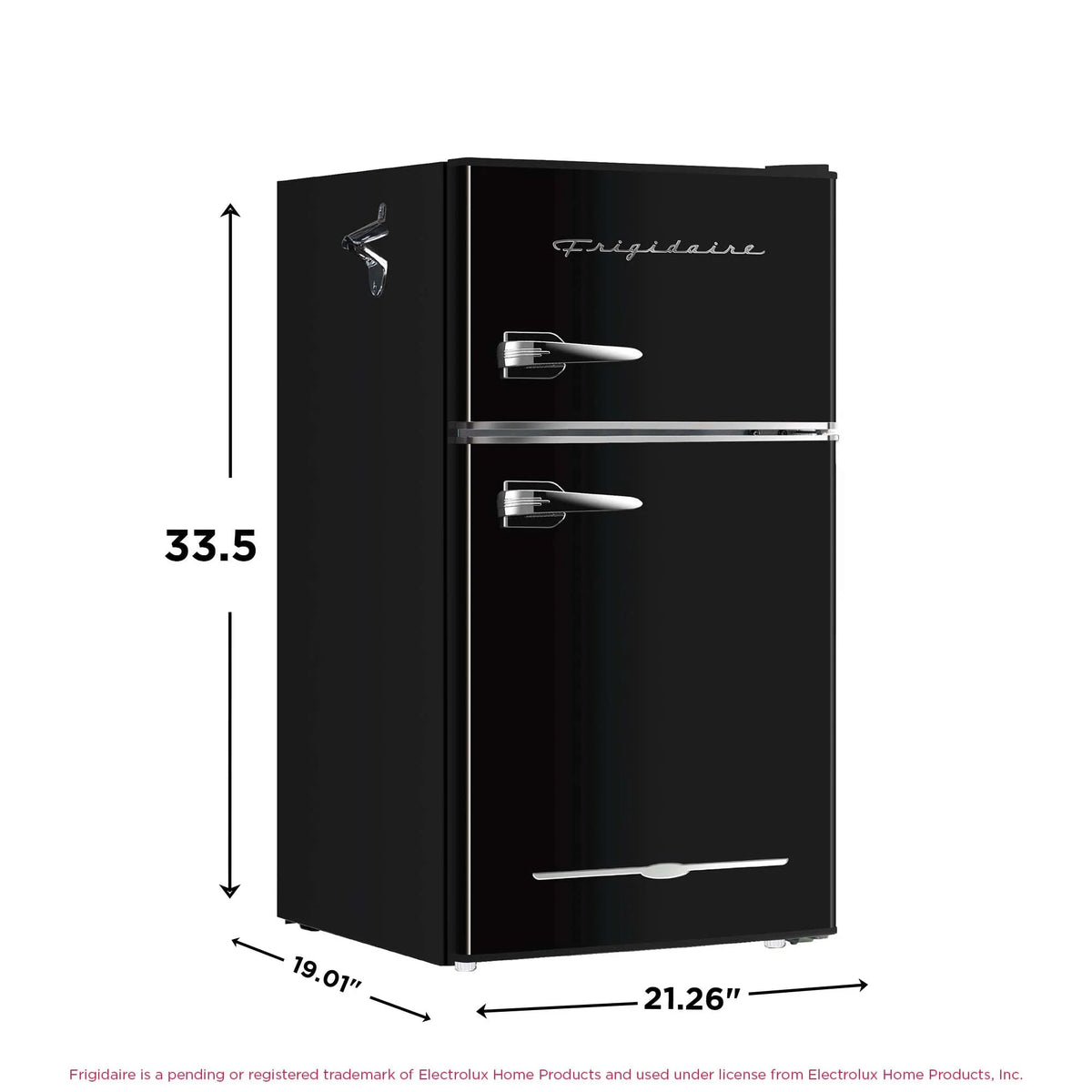 Frigidaire Retro Two-Door Compact Refrigerator With Freezer, 3.1 Cu. Ft., Red