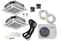 Cooper & Hunter 28000 BTU Dual Zone Mini Split Ceiling Cassette With 12K+12K And 25 Ft Installation Kit