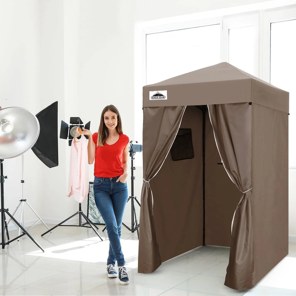 EAGLE PEAK Ultra Compact 4 ft x 4 ft Pop-Up Changing Room Canopy - Flex
