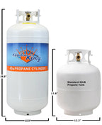Flame King Steel Propane Tank 40 LB With OPD Valve