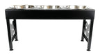 Elevated Triple Dog Feeding Station With 3-Quart Stainless Steel Bowls, 16 Inch Tall