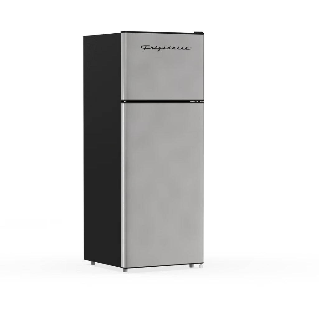 Frigidaire 21 in 7.5 Cu. Ft. Retro Top-Freezer Refrigerator, Standard Door Style, Stainless Look