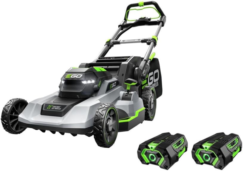 EGO Power+ 21-Inch 56V Self-Propelled Cordless Lawn Mower With 2x 4.0Ah Batteries And Rapid Charger - Black
