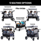 Delta Children Jeep Wrangler Deluxe 4 Seater Stroller Wagon