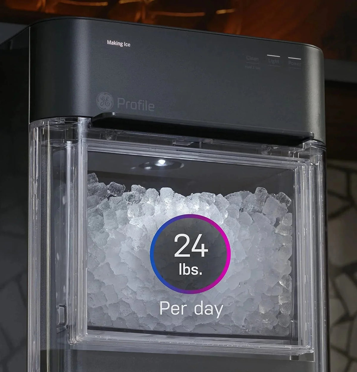 GE Profile Opal 2.0 Nugget Ice Maker, 24 Pounds Per Day, Black Stainless - XPIO23BCBT