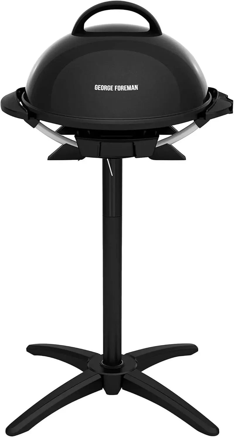 George Foreman Indoor/Outdoor Electric Patio Grill, 15-Serving, 1500 Watts, Removable Stand