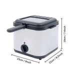 1000W 2.5L Deep Fryer With Basket, View Window And Oil Dripping Hook