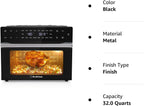 Beelicious Air Fryer Oven Combo, 32QT, Black, 19-in-1 - BAF-802