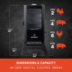 Masterbuilt Digital Electric Smoker, 30 Inch, 710 Square Inches, Black - 30-inch Digital Electric
