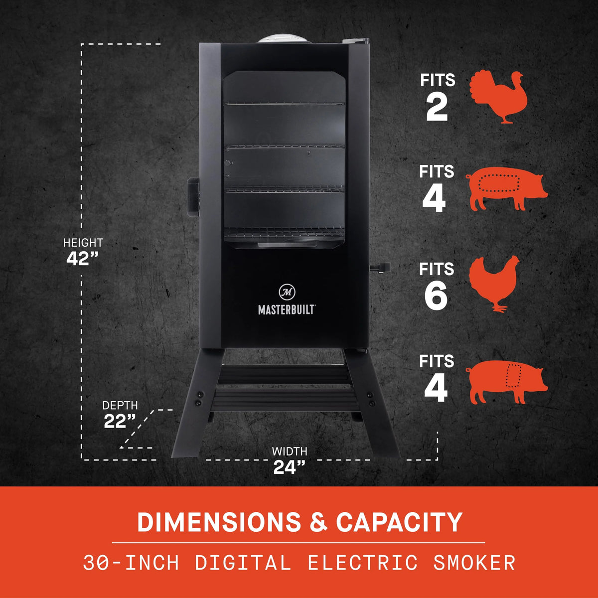 Masterbuilt Digital Electric Smoker, 30 Inch, 710 Square Inches, Black - 30-inch Digital Electric