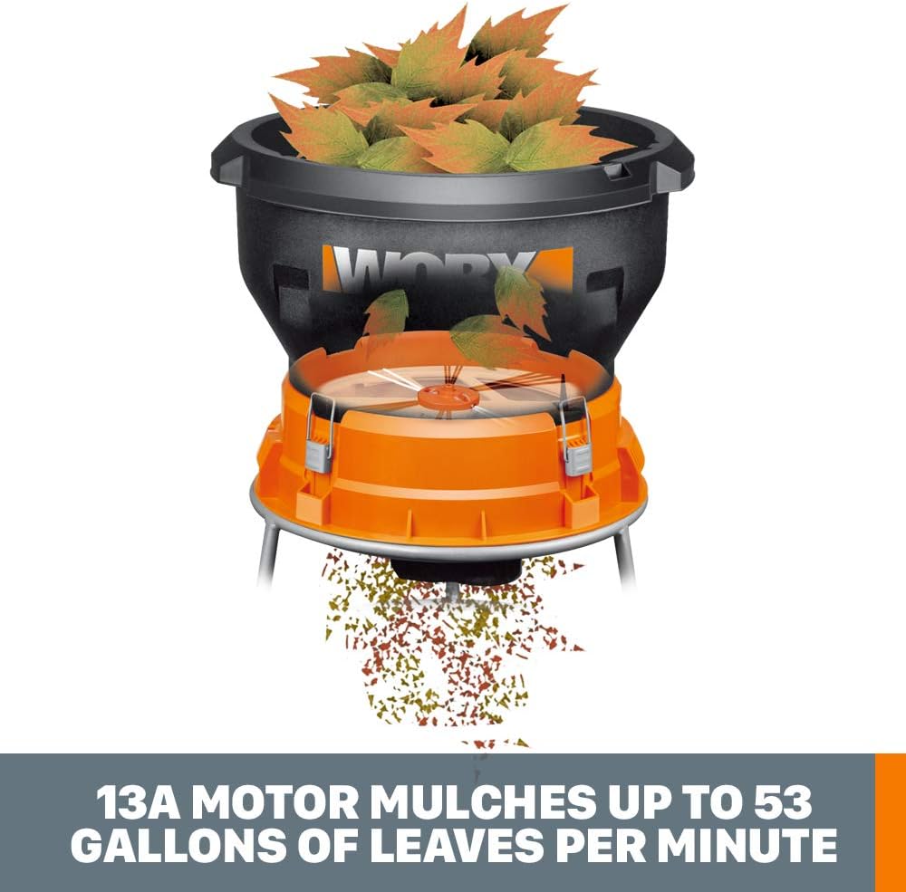 Worx 13 Amp Corded Electric Leaf Mulcher and Shredder - WG430