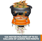 Worx 13 Amp Corded Electric Leaf Mulcher and Shredder - WG430